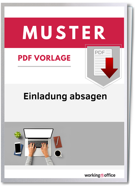 Mustervorlagen Einladung Absagen Workingoffice De